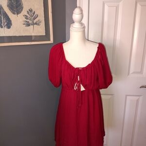 Elegant Red Mini Dress